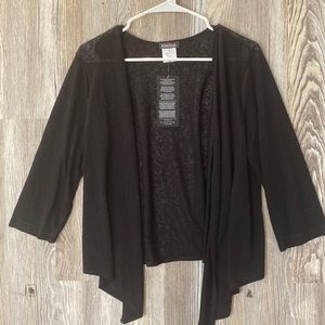 Kim& Co Black cardigan, M